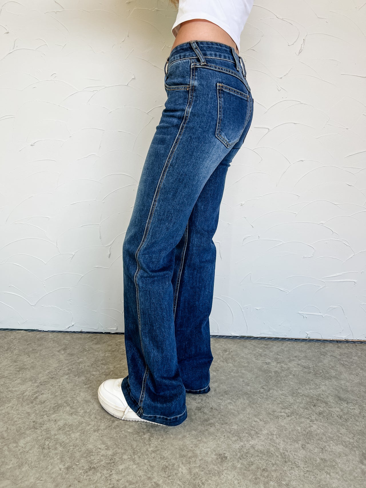 CC Magie Mid Rise Trouser Jean- Dark Wash