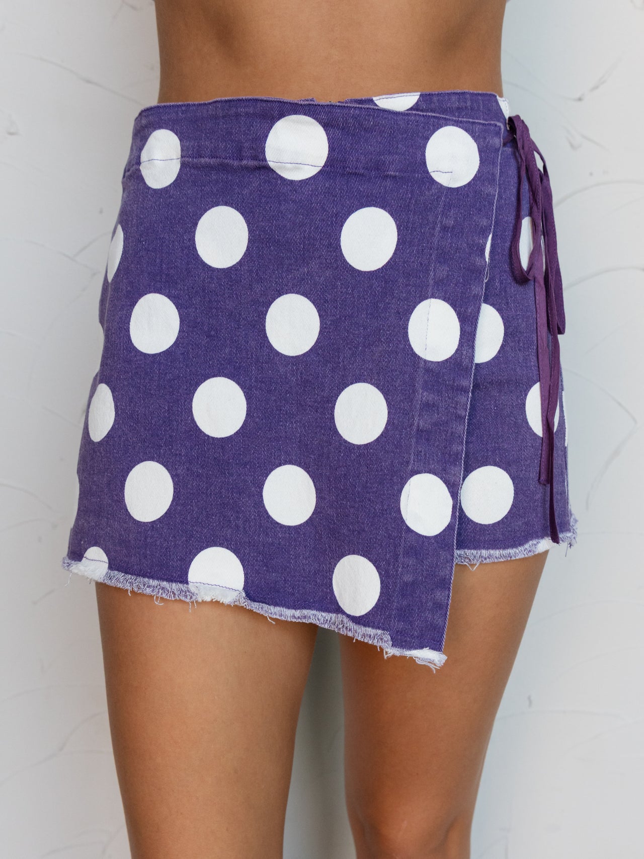 Cute and Sporty Polka Dot Wrap Skort