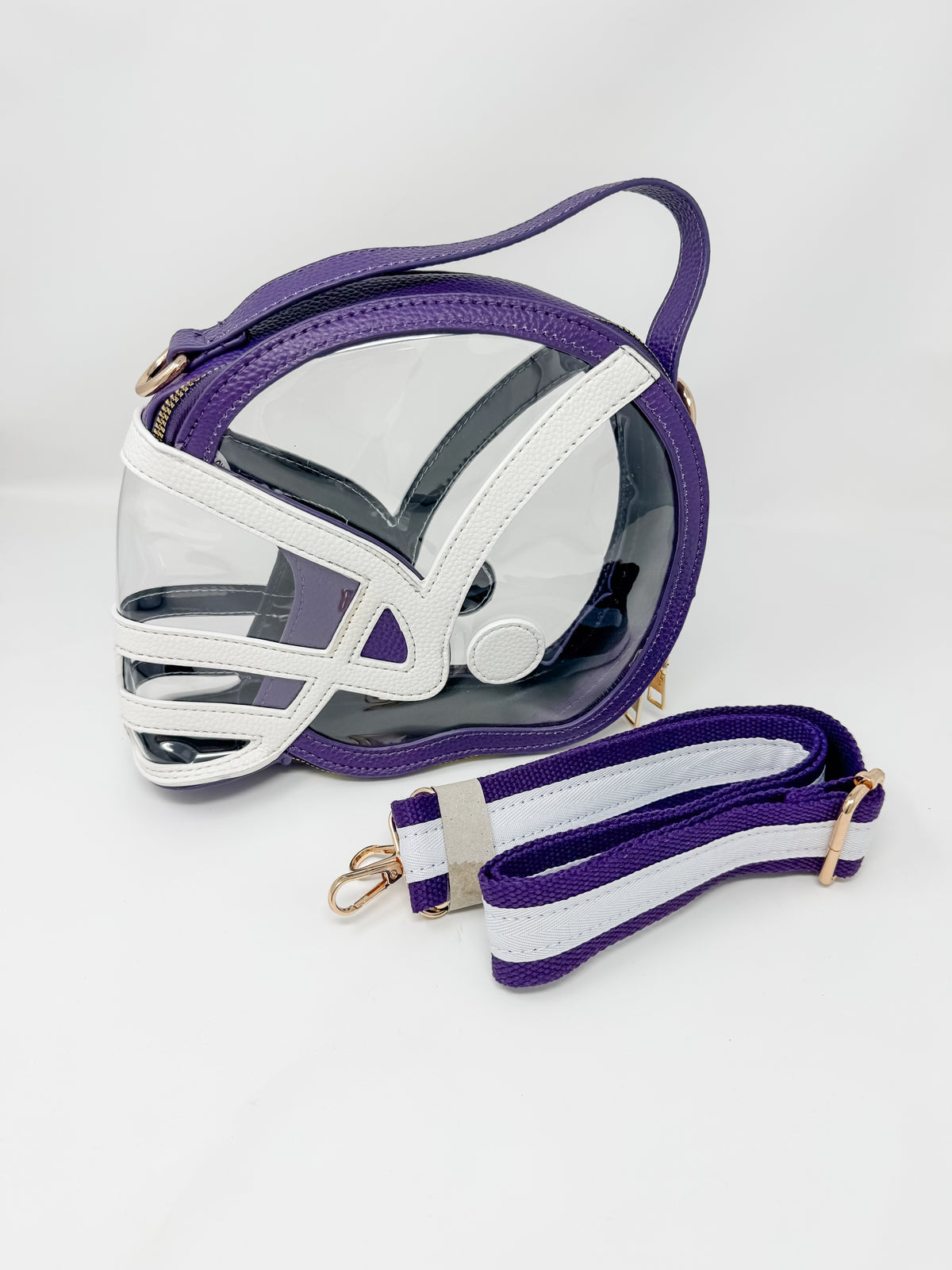 Football Helmet Clear Bag- Purple