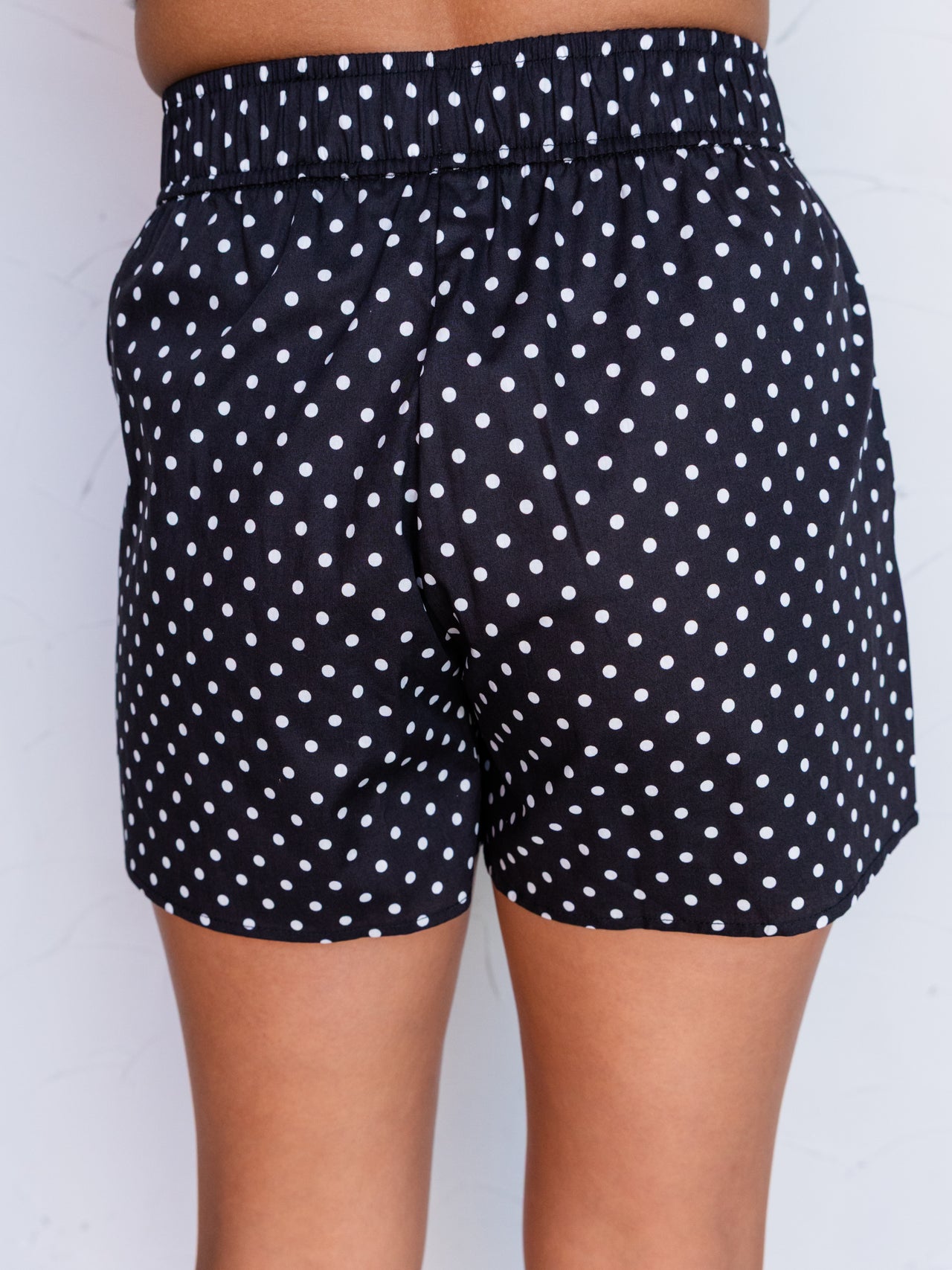 Lulu Mac Boxer Shorts- Black Mini Polka Dot