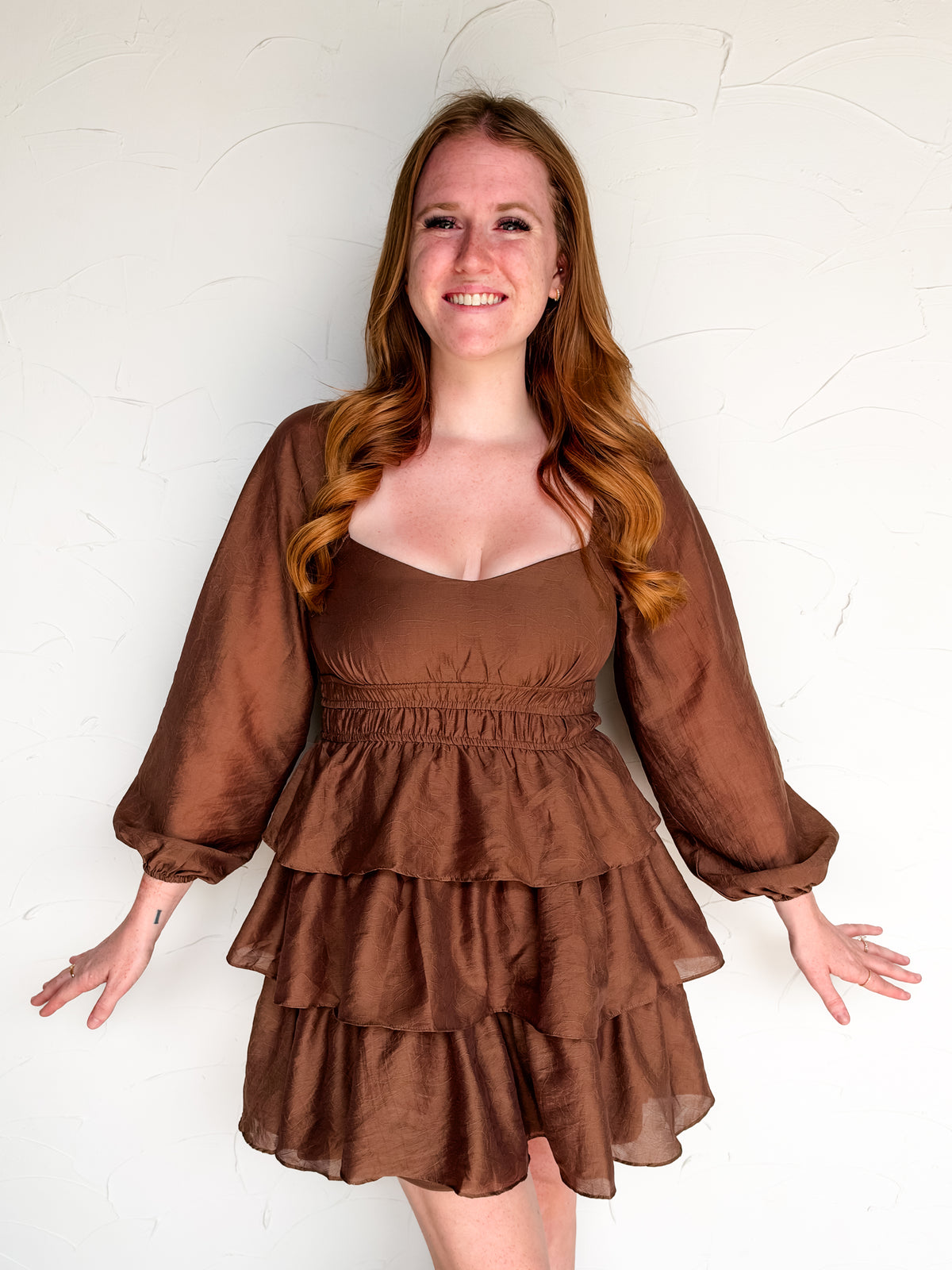 Catch My Eye Tiered Skirt Mini Dress