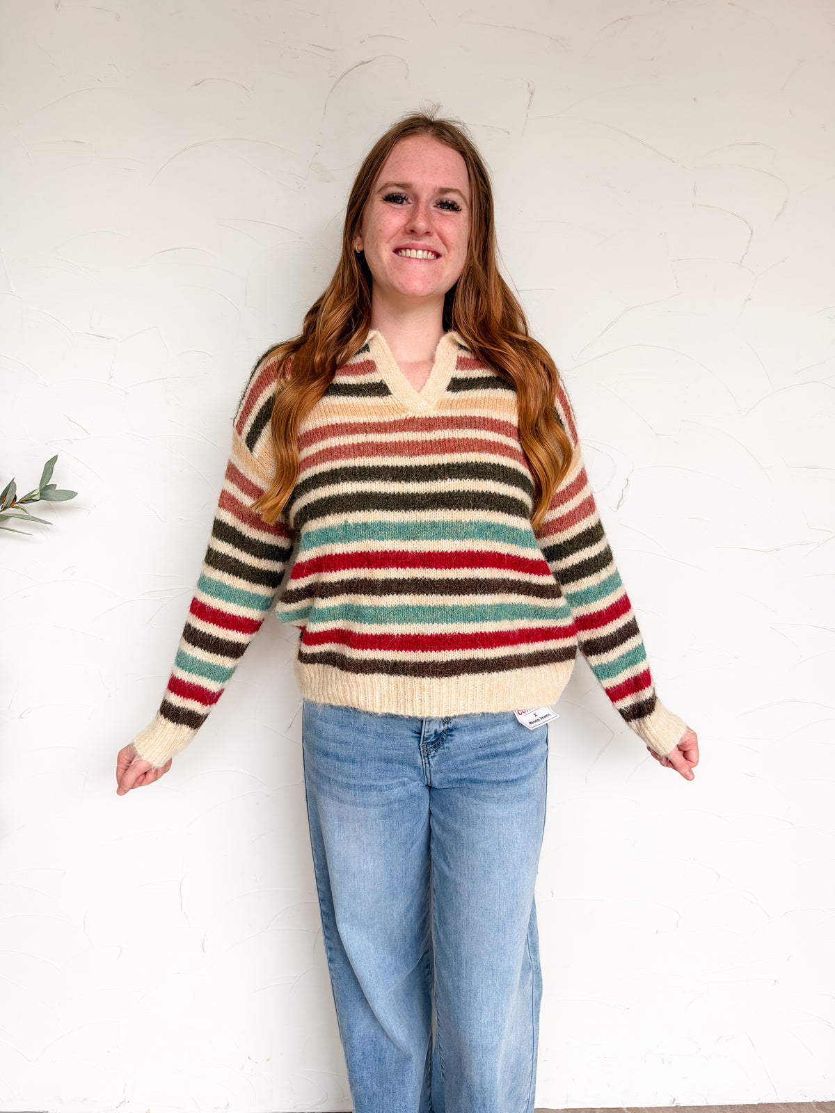 Meant To Be Together Vintage Striped Sweater
