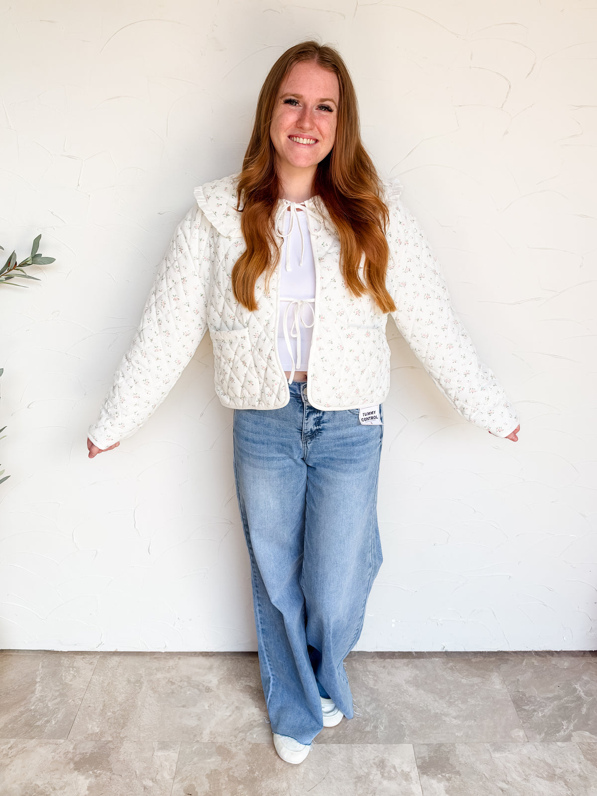 One Of A Kind Floral Corduroy Quilted Jacket