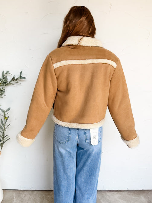 Ranch Wife Era Shearling Suede Jacket