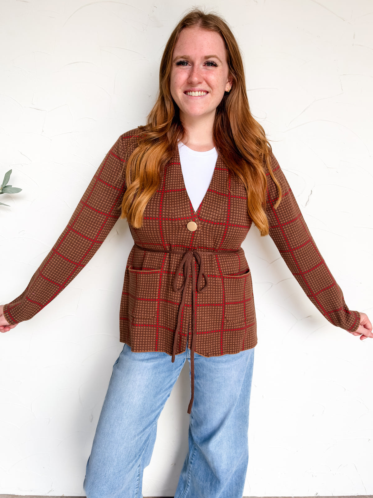 Give Me A Hug Plaid Wrap Jacket