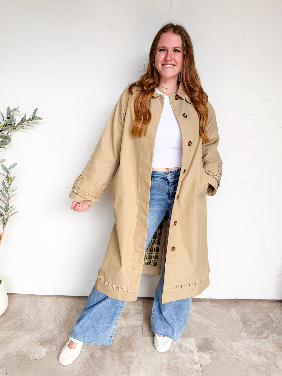 Owners Choice Taupe Trench Coat