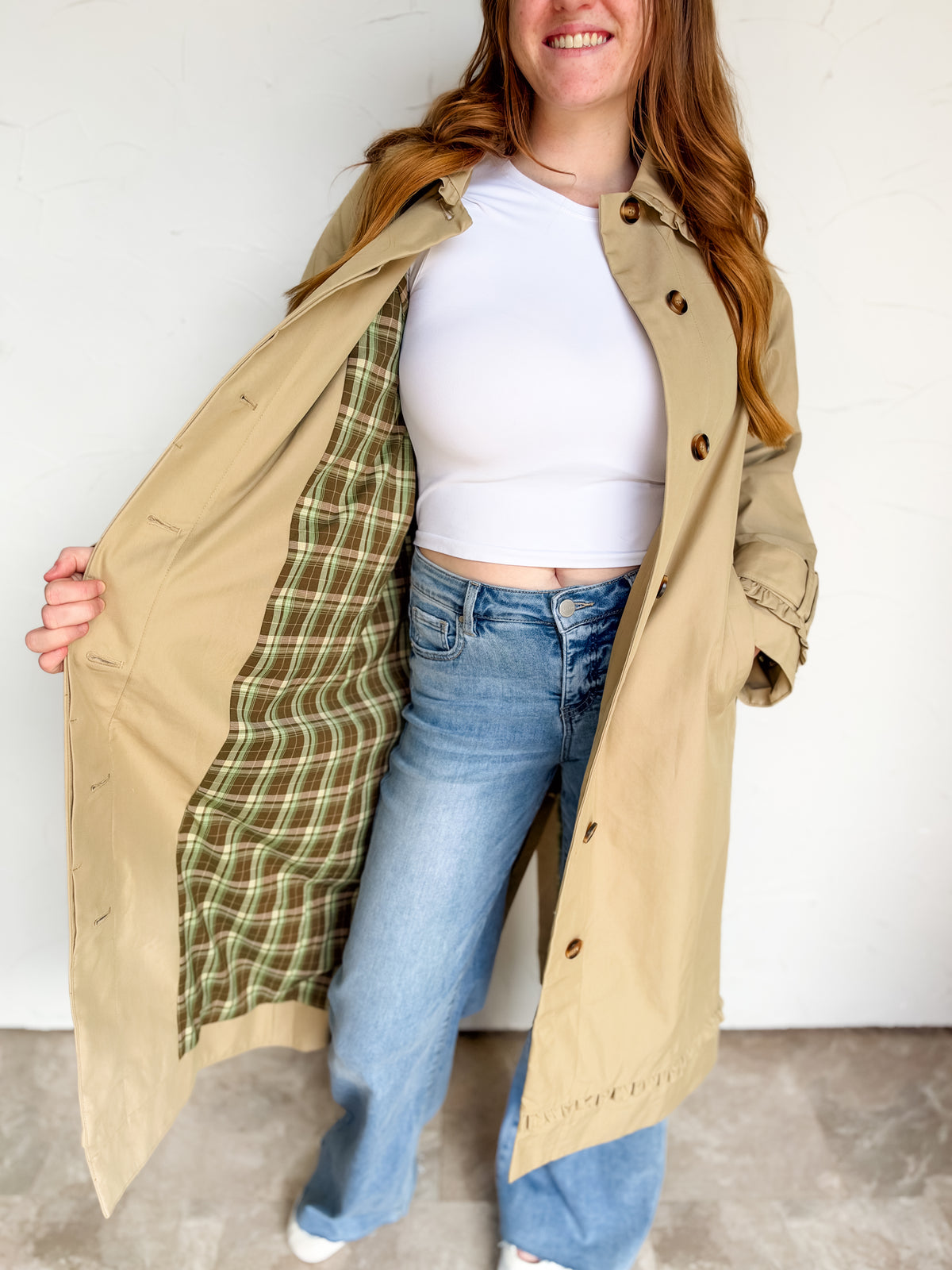 Owners Choice Taupe Trench Coat