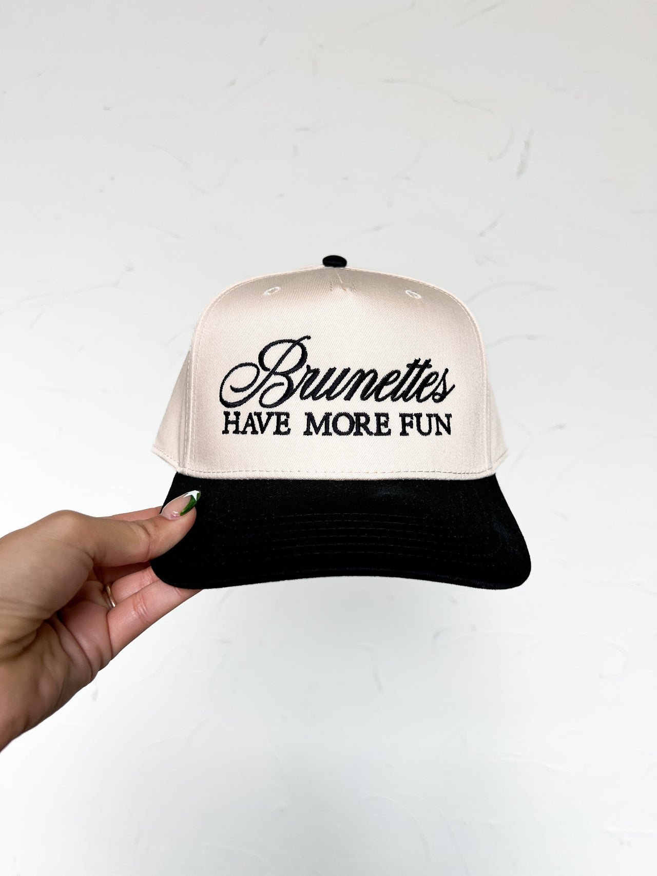 Brunettes Have More Fun Cap- Black