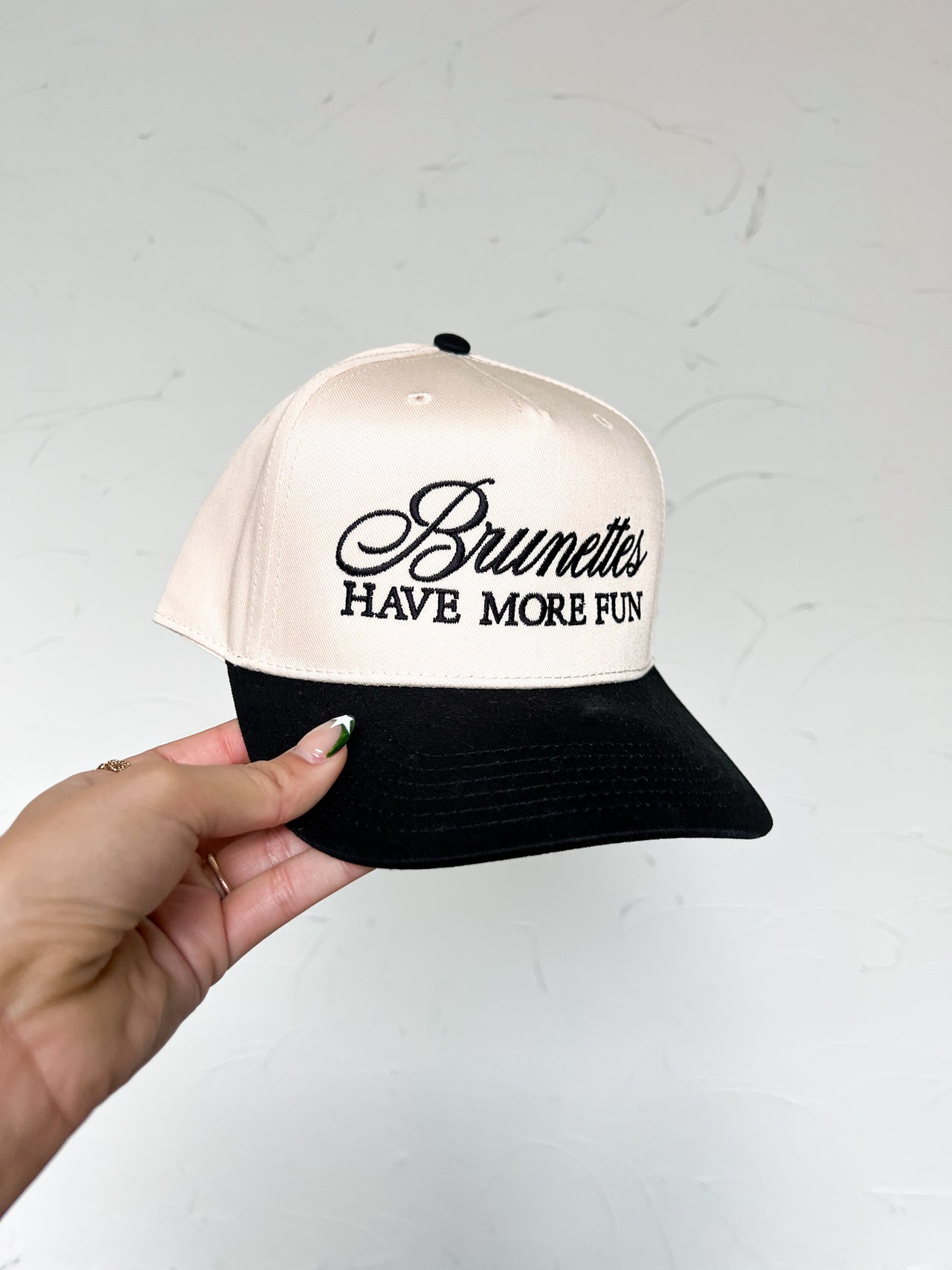 Brunettes Have More Fun Cap- Black