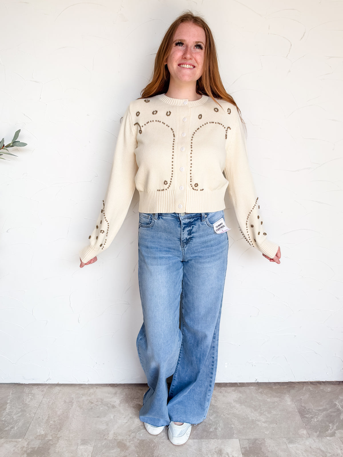 Glow Getter Embellished Cropped Cardigan