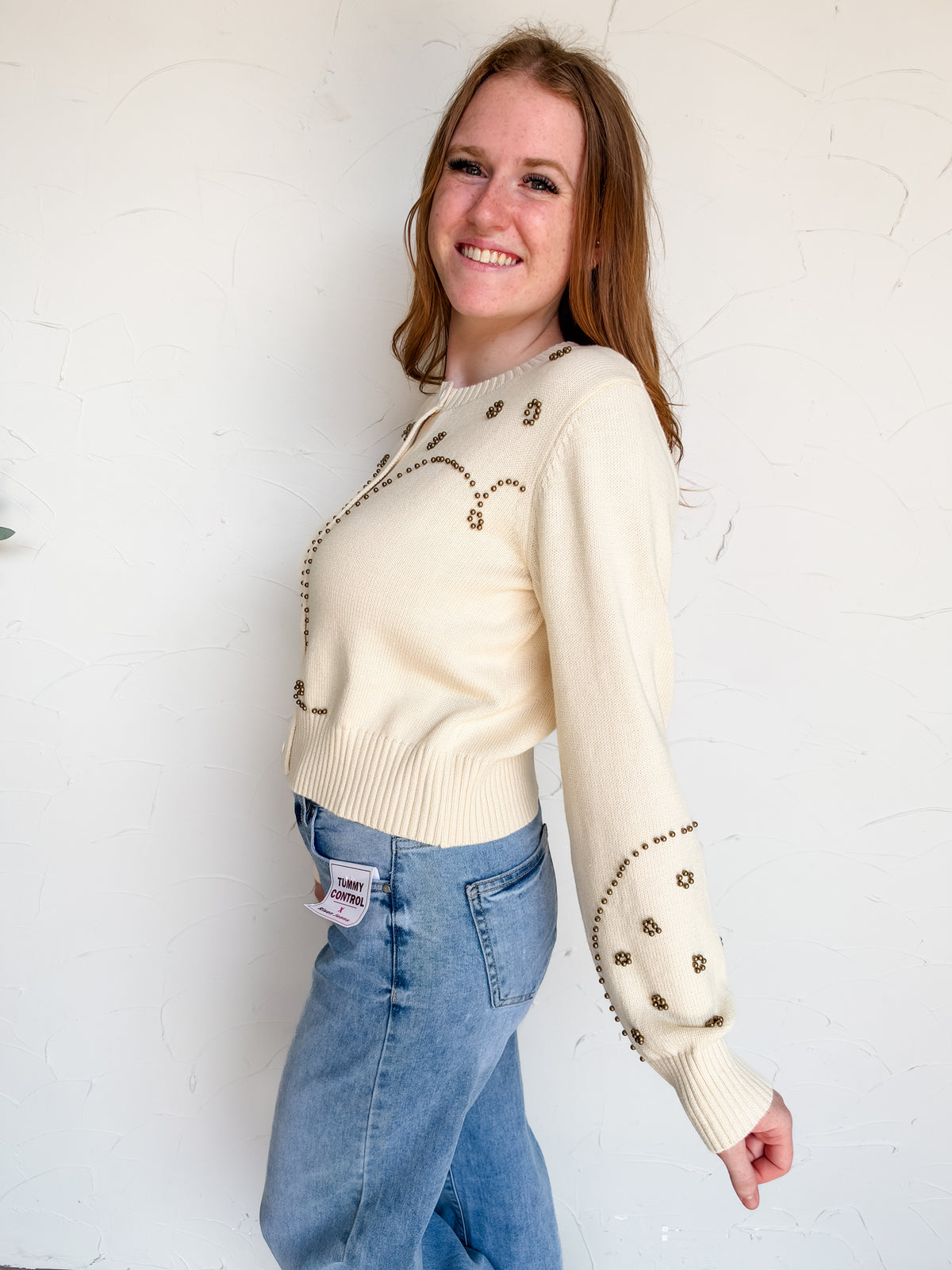 Glow Getter Embellished Cropped Cardigan