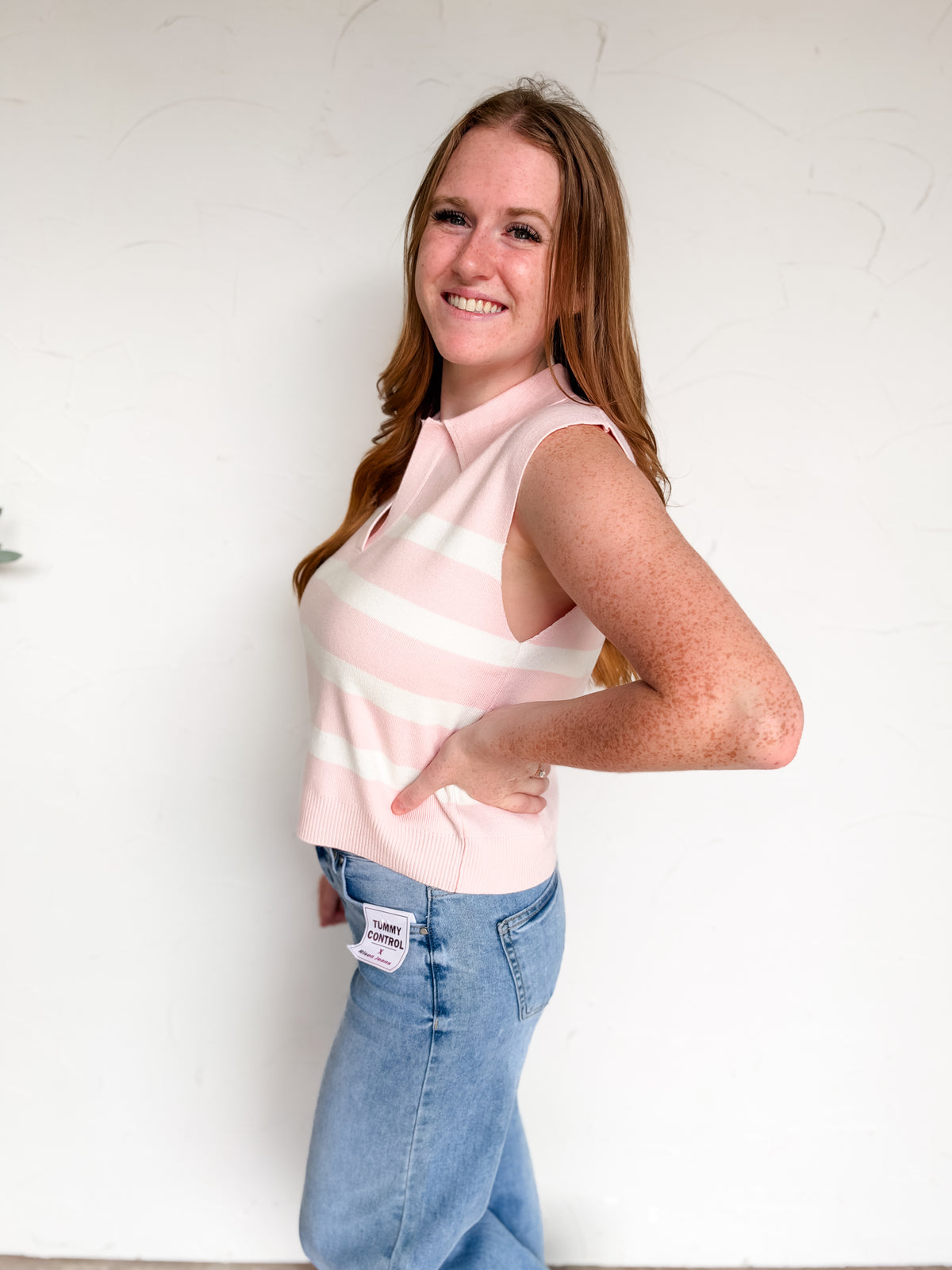 Country Club Polo Knit Top