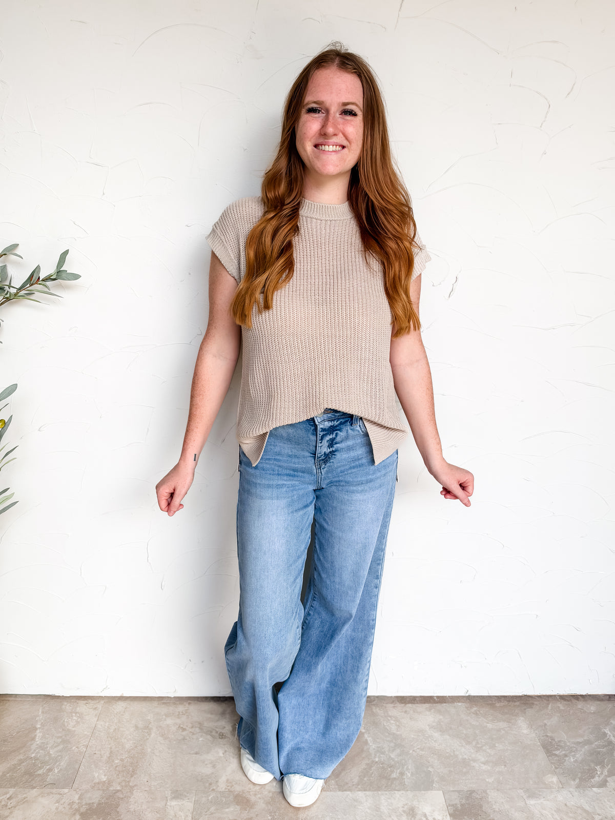 Stay Relaxed Oversized Sweater - Sand Beige