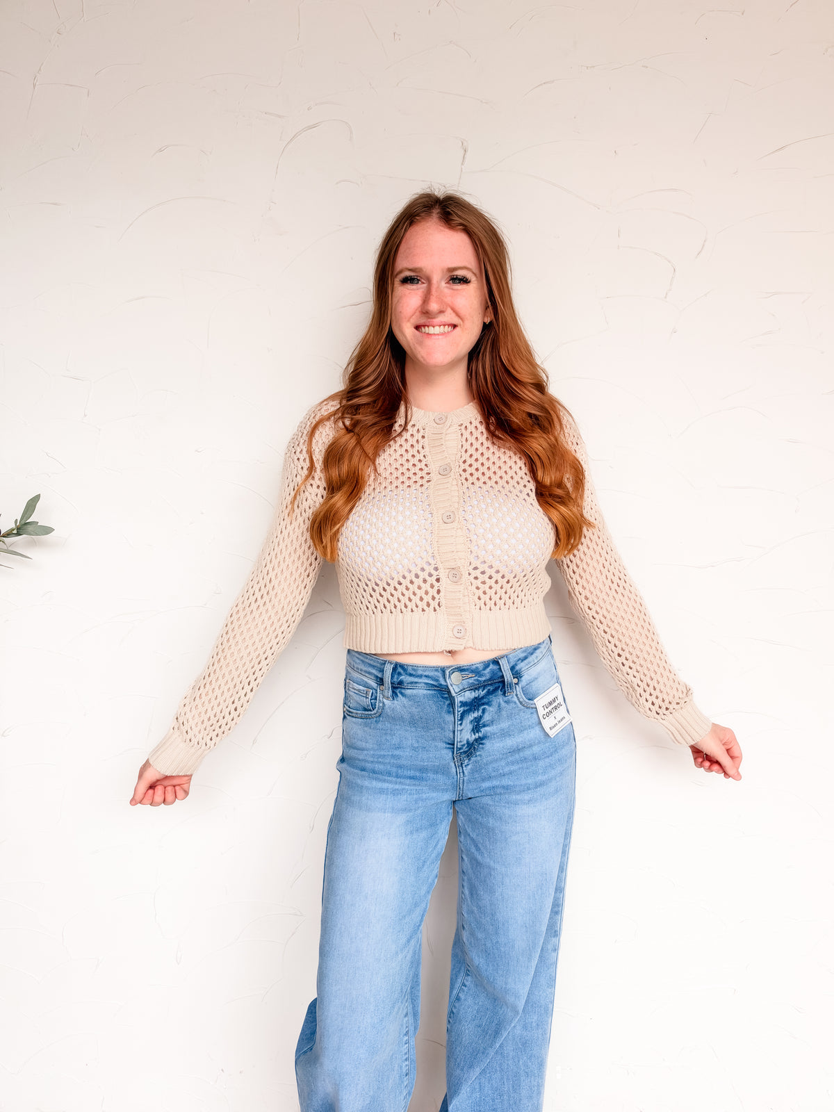Switch It Up Crochet Cardigan- Sand Beige