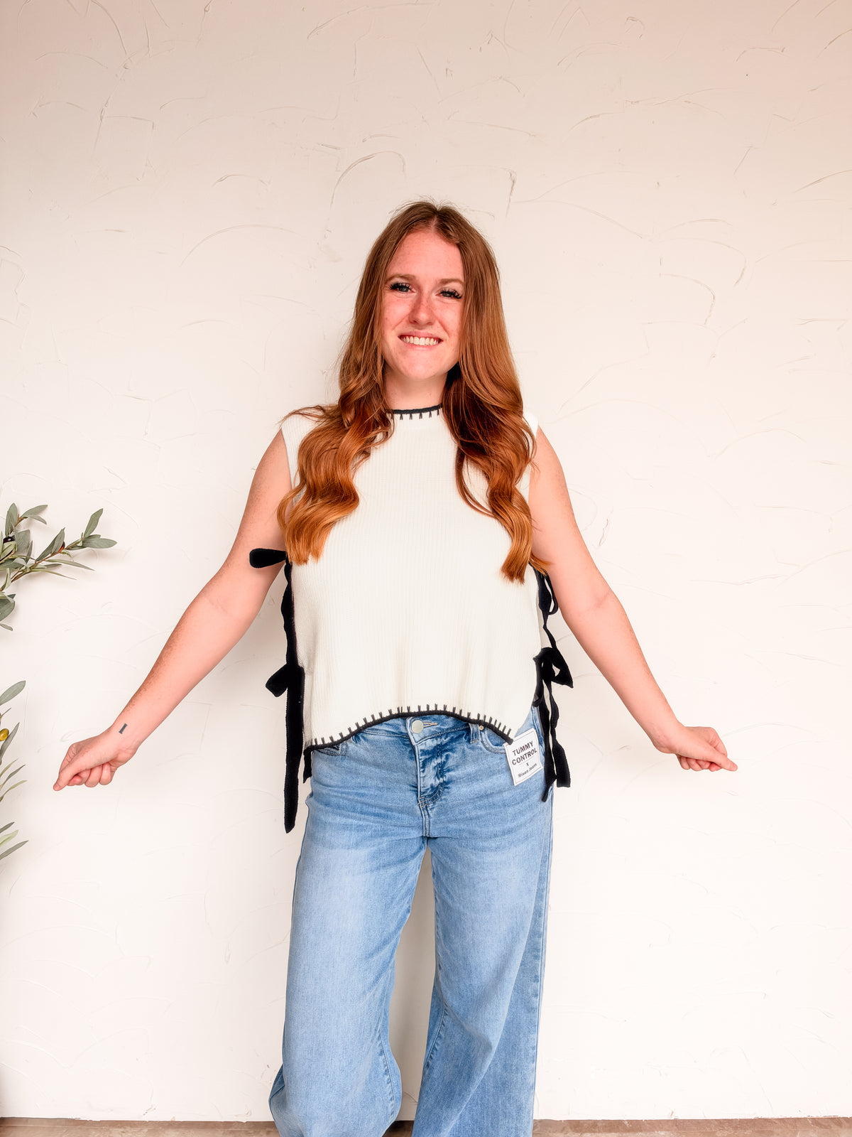 Fresh Perspective Side Tie Knit Sweater