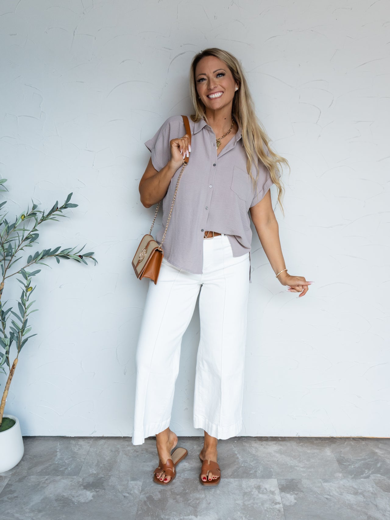 Always The Simple Moments Button Down Shirt - Ash Mocha