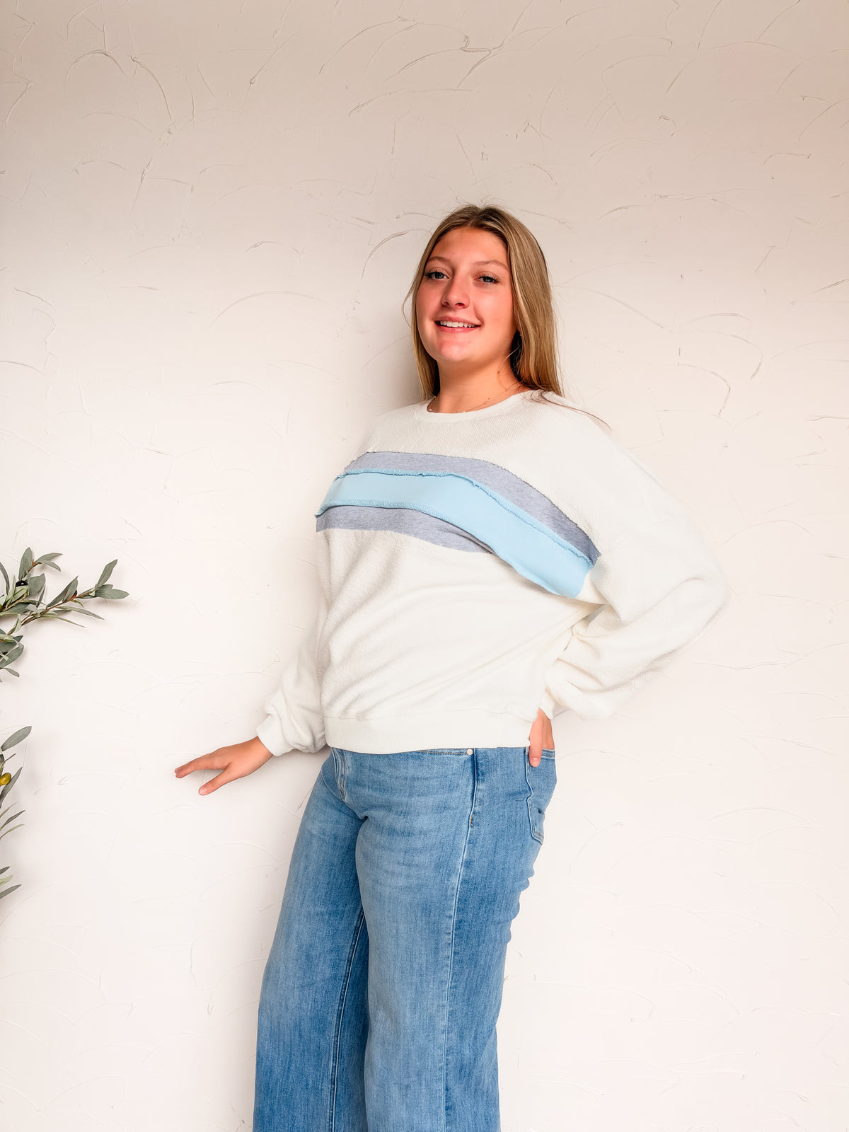 Dance It Out Mid Stripe Sweatshirt