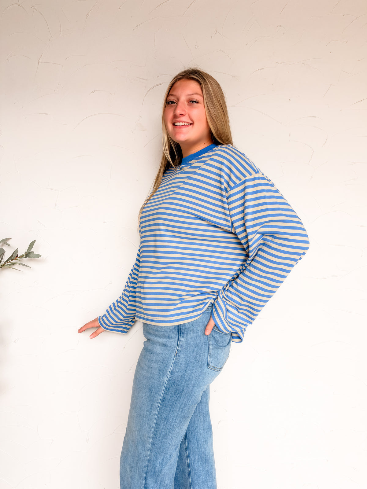 Life With You Oversized Stripe Top