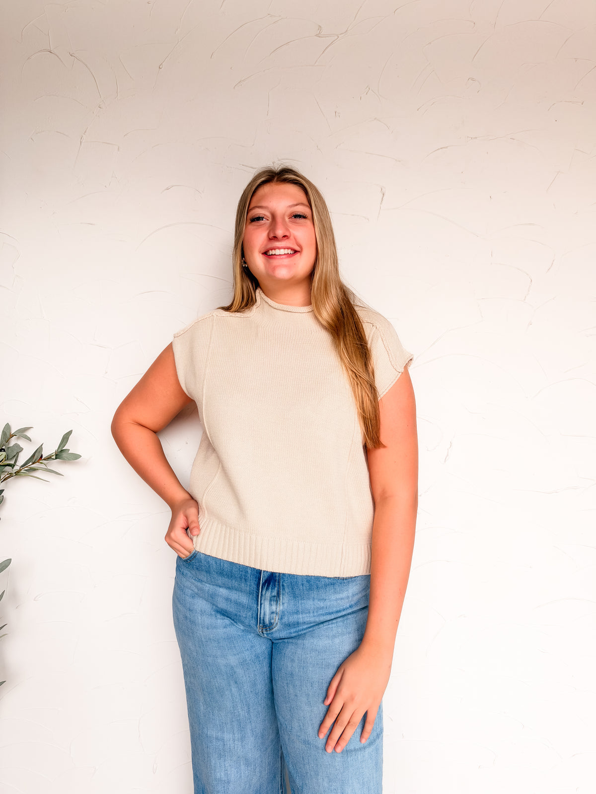 No Doubt About It Exposed Seam Knit Top