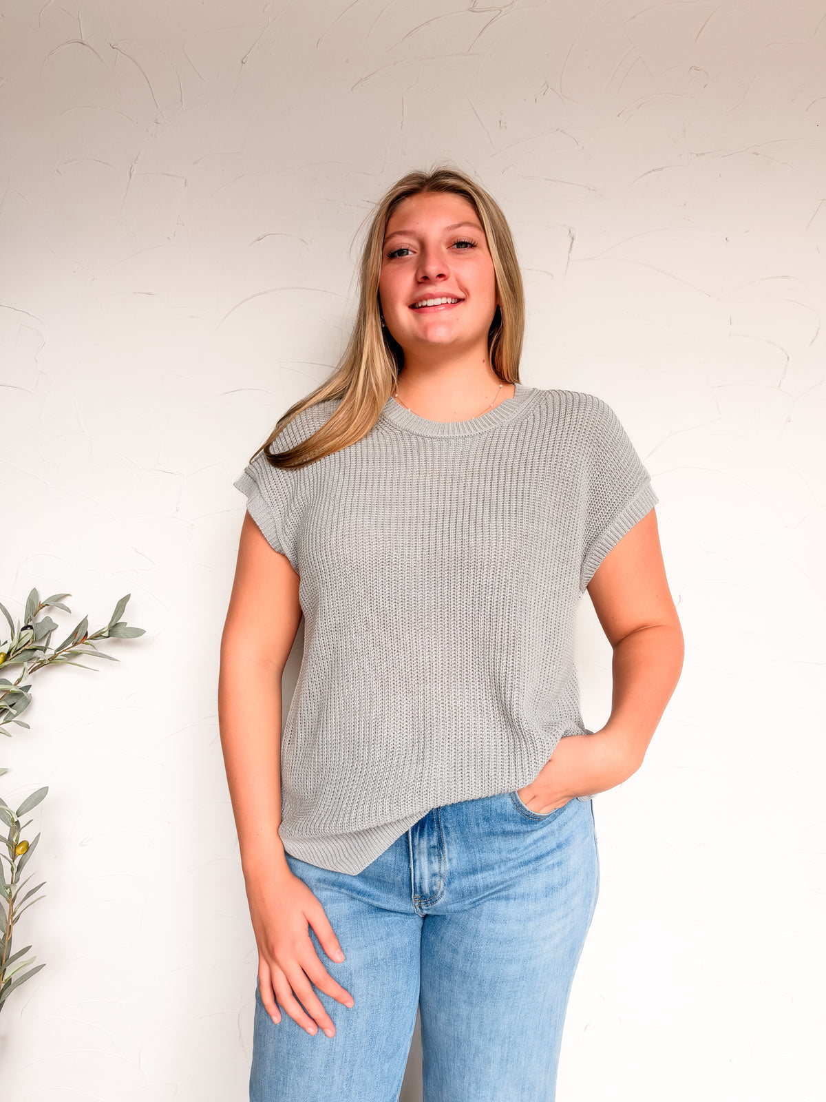 Stay Relaxed Oversized Sweater - Heather Grey