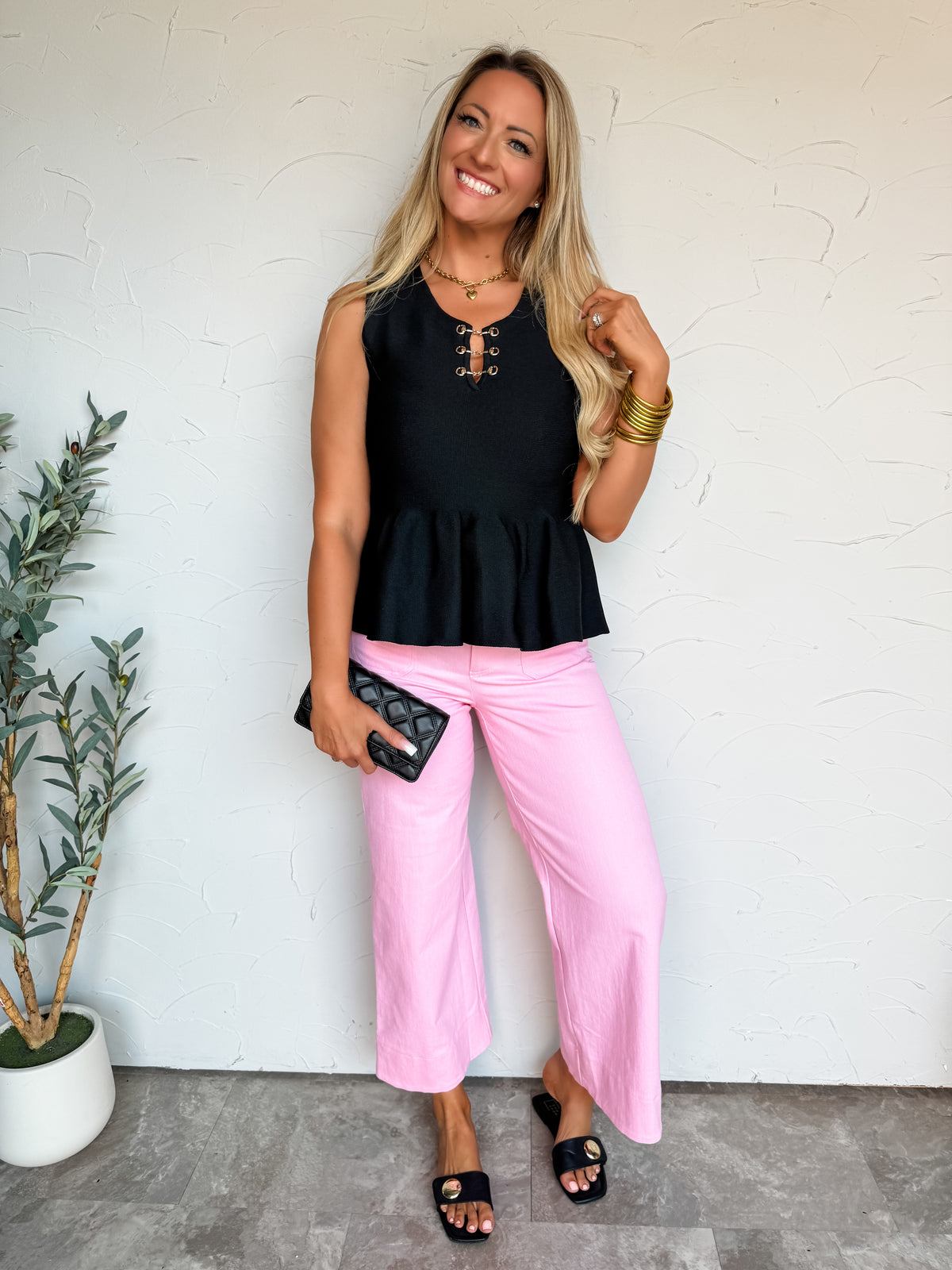 All Down To The Details Peplum Hem Top