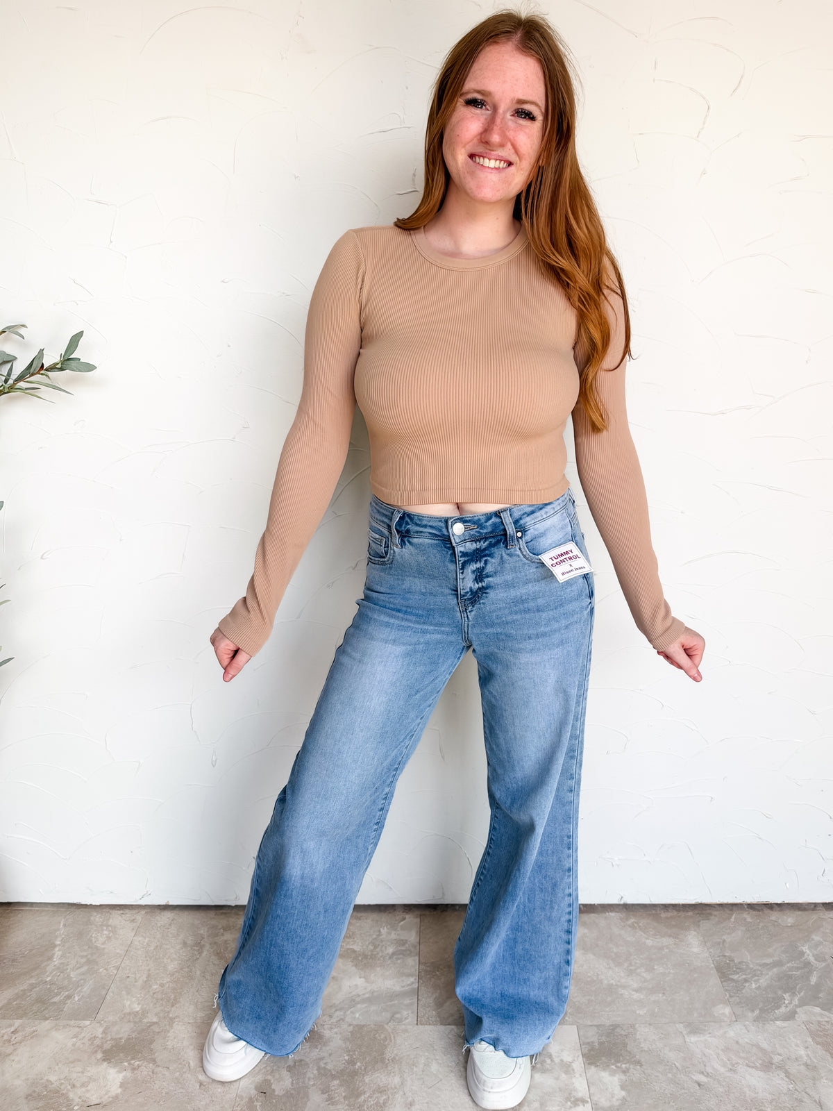 Valuable Love Cropped Long Sleeve - Nude