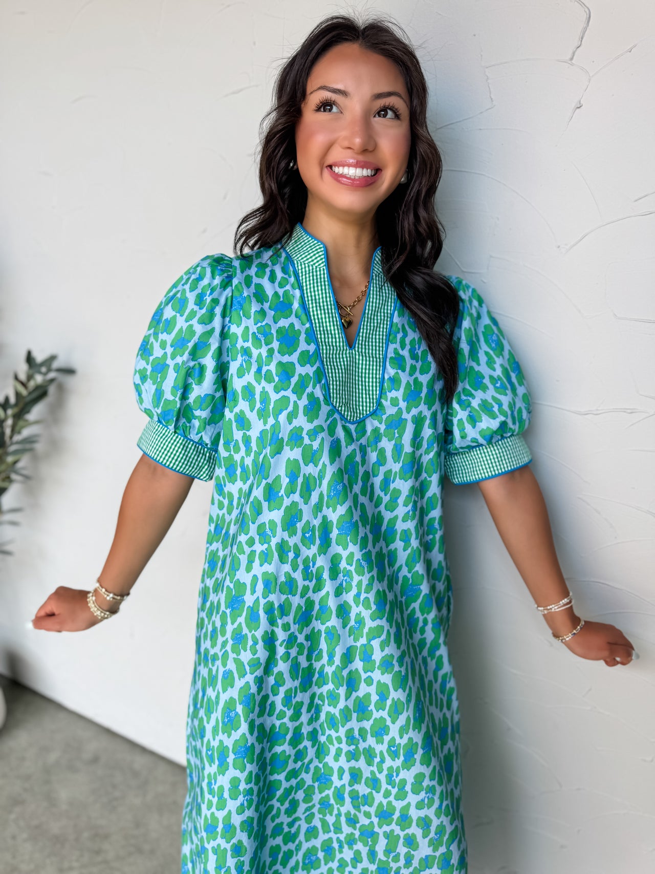 City Lights Green Maxi Dress