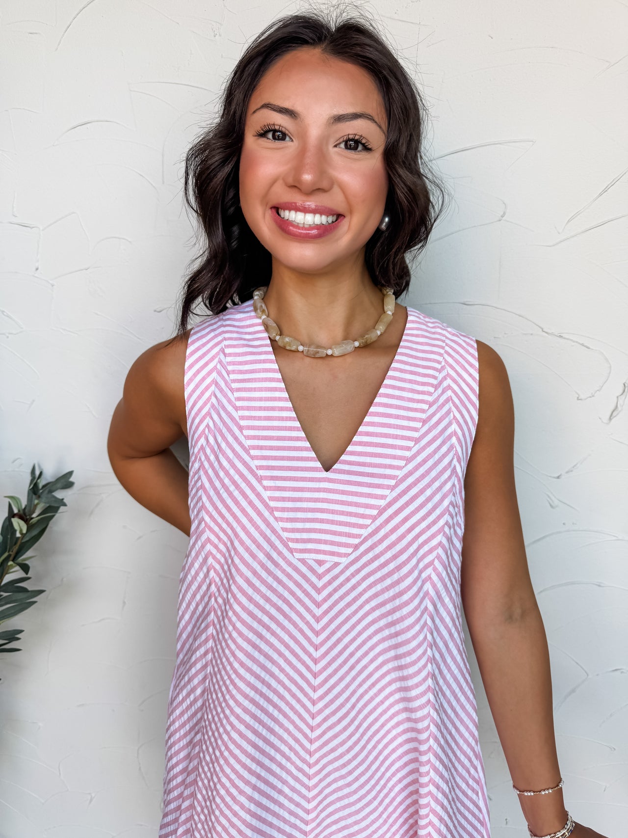 She's Coming For Me Striped A-Line Dress
