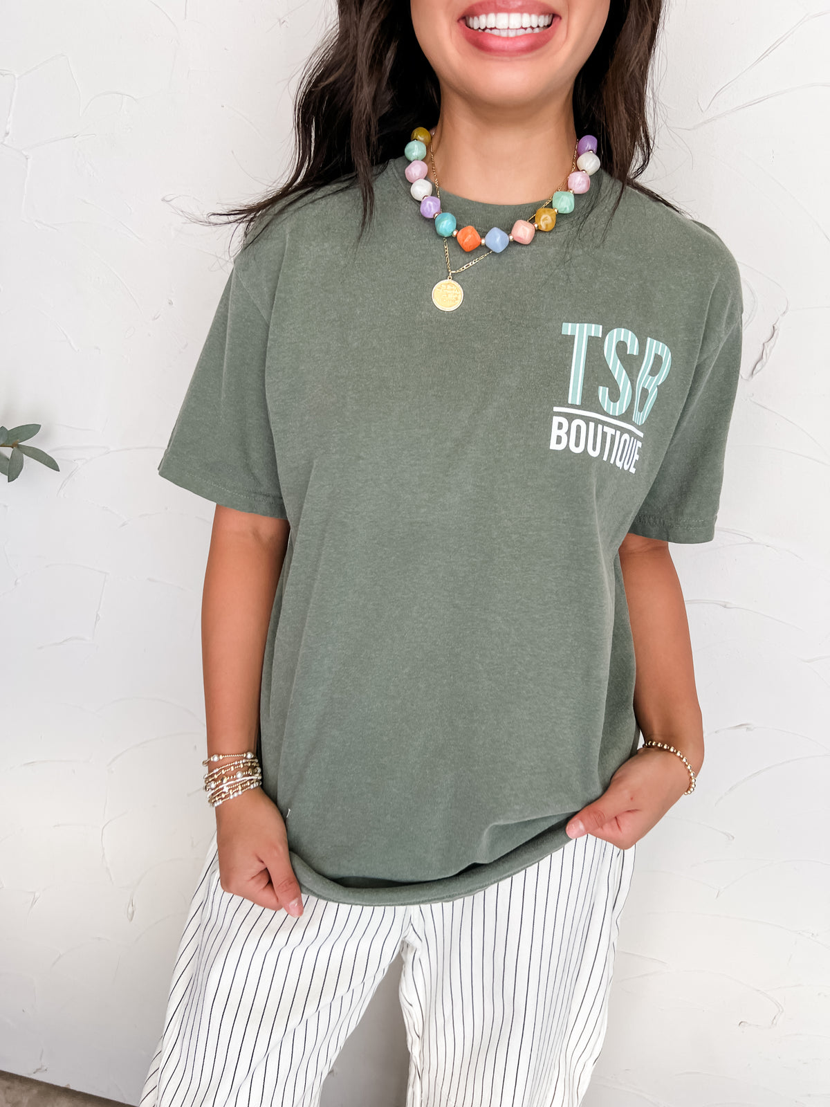 TSB R&J Pinstripe- Moss