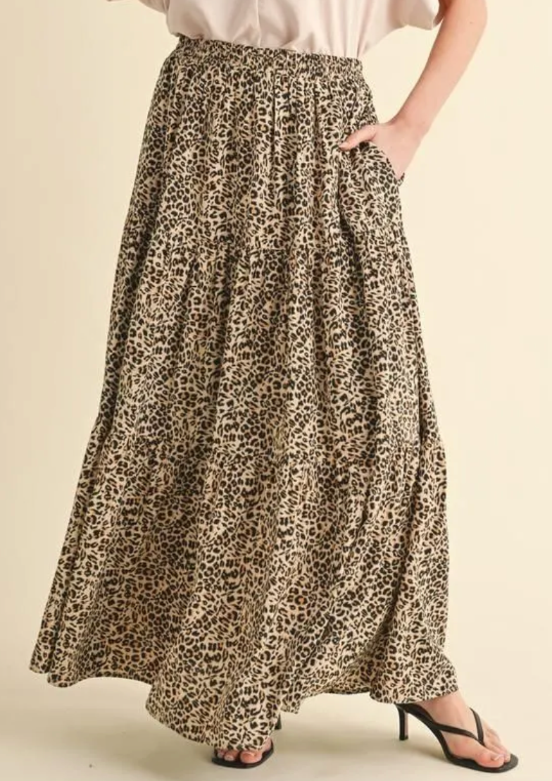 Here For A Good Time Cheetah Maxi Skirt