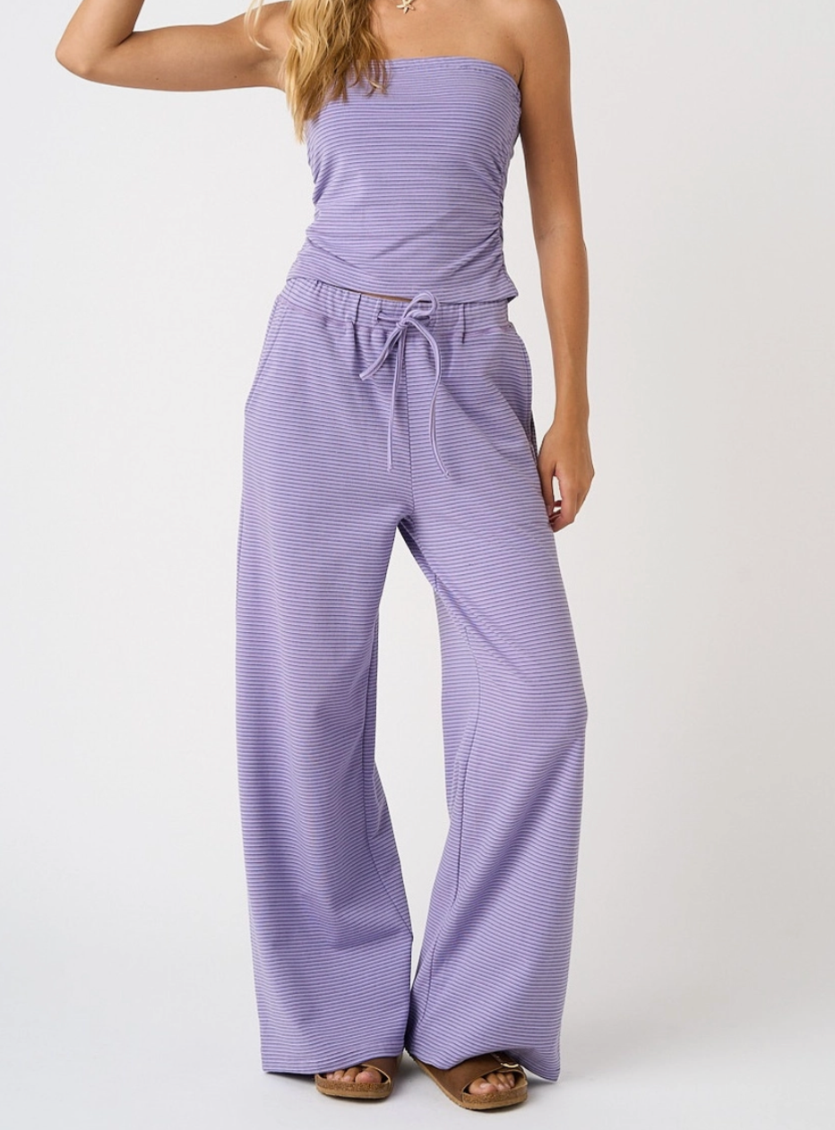 My Sweet Treat Striped Strapless Set- Lavender