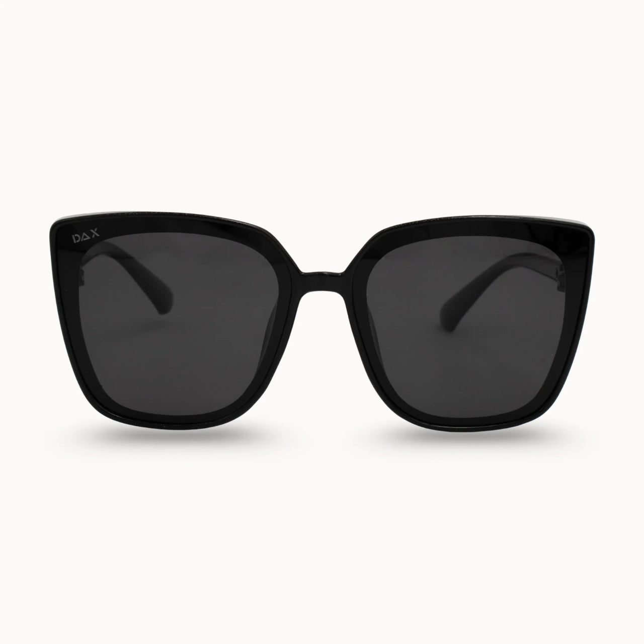 Black sunglasses with a clear background