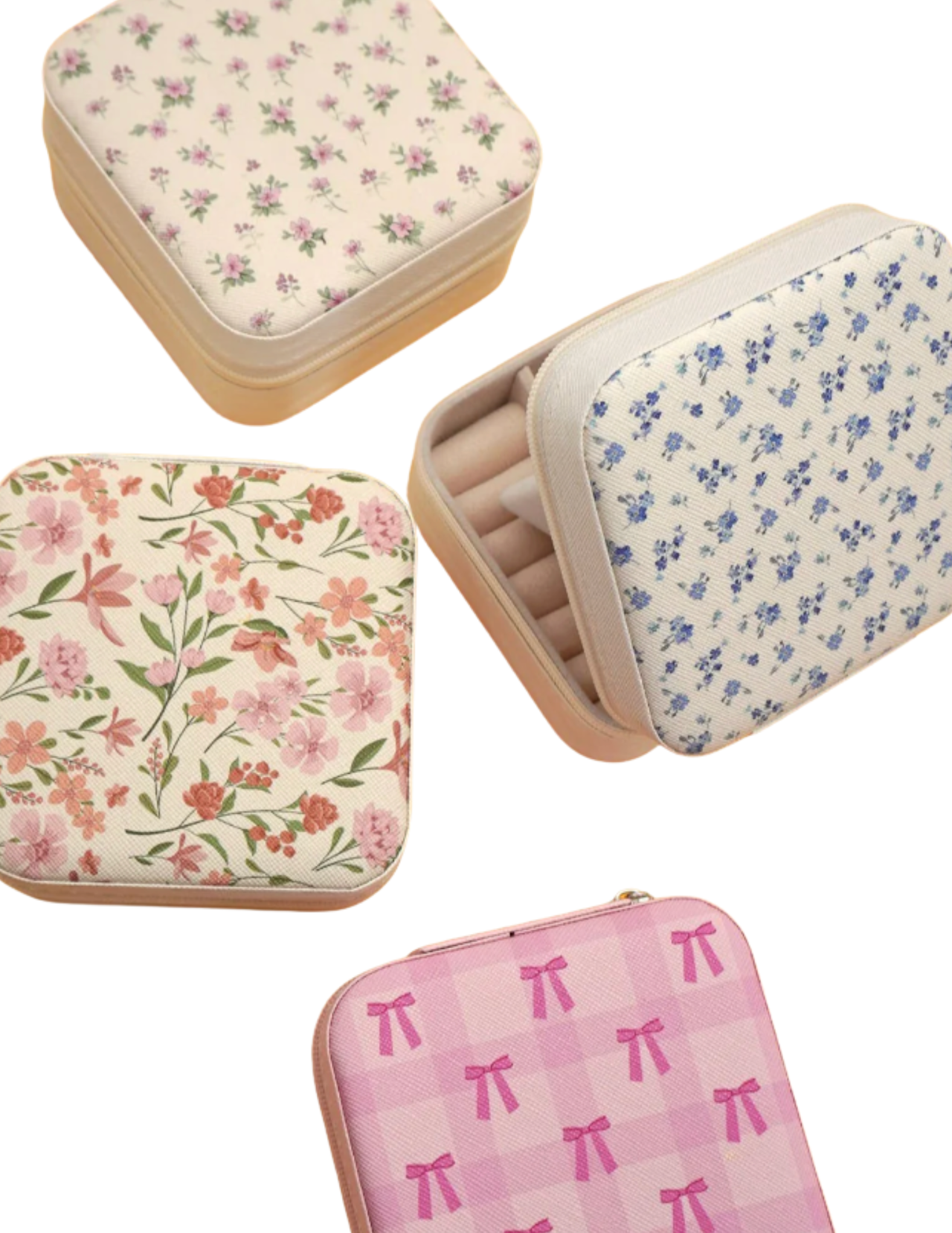 Sophie Blue Bow Travel Case Box