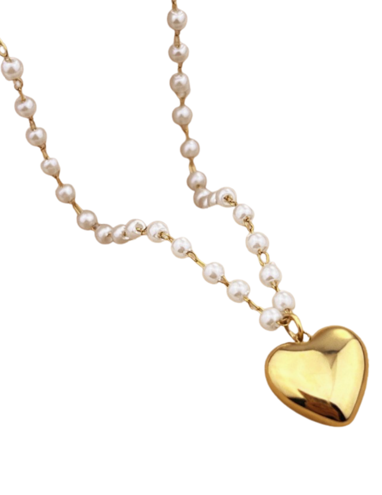 Athena 18k Stainless Steel Heart Necklace- Gold
