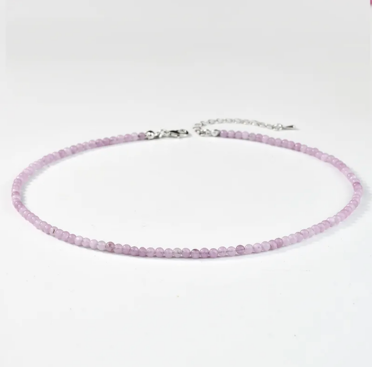 Misty Lavender Ball Bead Necklace