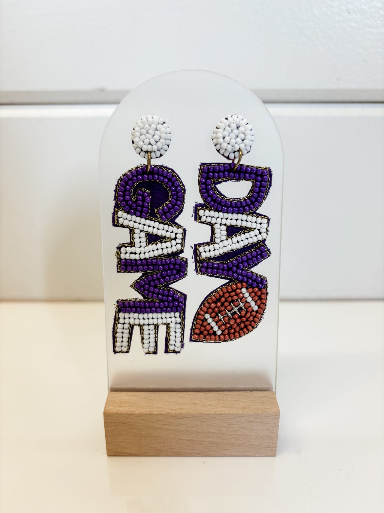 Beaded Game Day Earrings