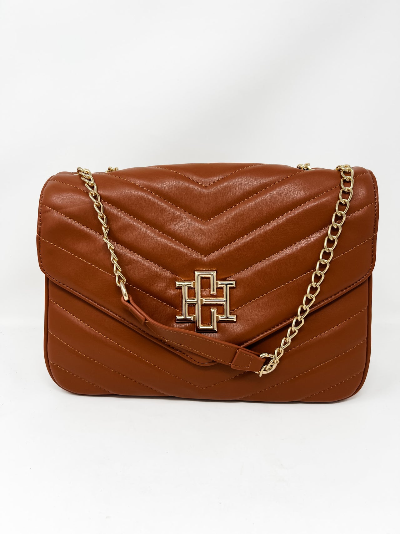 {CH} Mia Crossbody Bag Saddle VQ