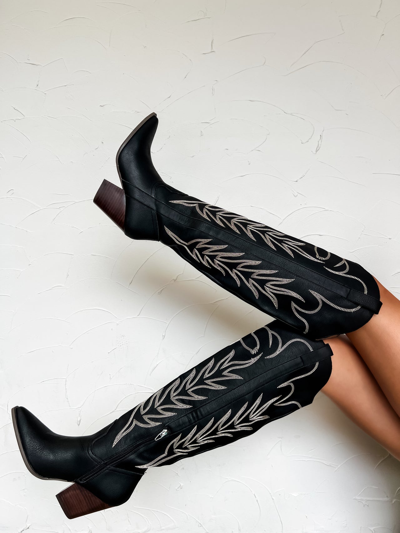 Celina Western Boots- Black
