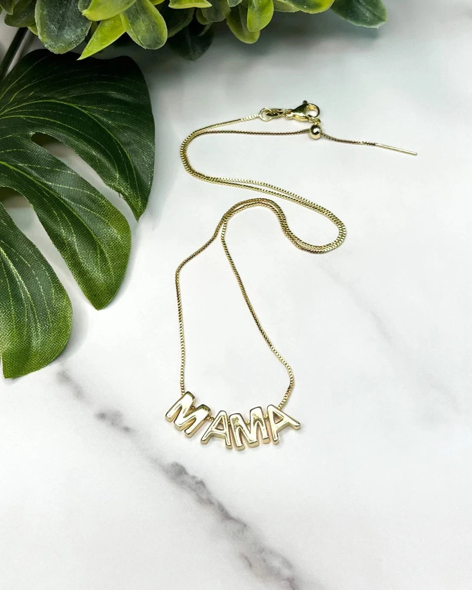 {SB} Mama Letter 18K Necklace