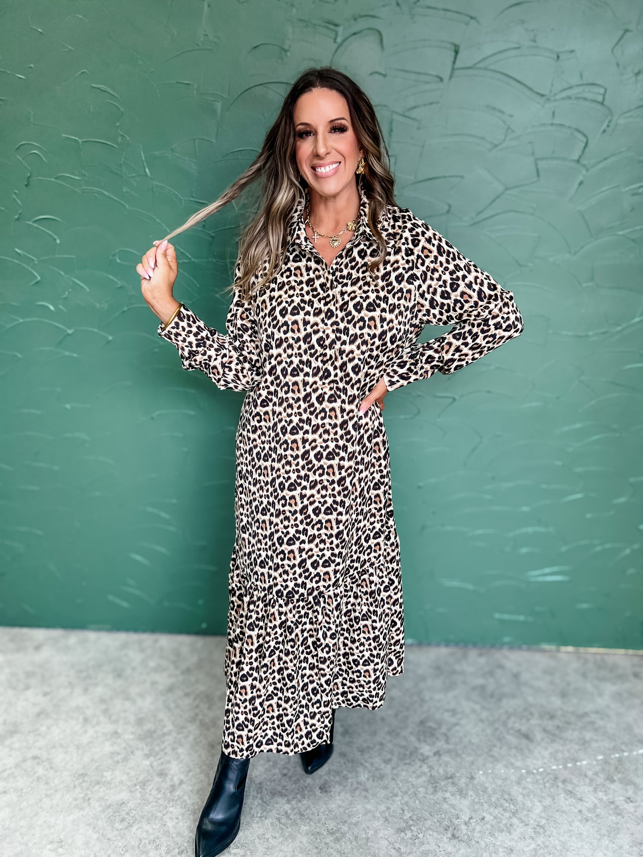 Wish To Escape Leopard Maxi Dress