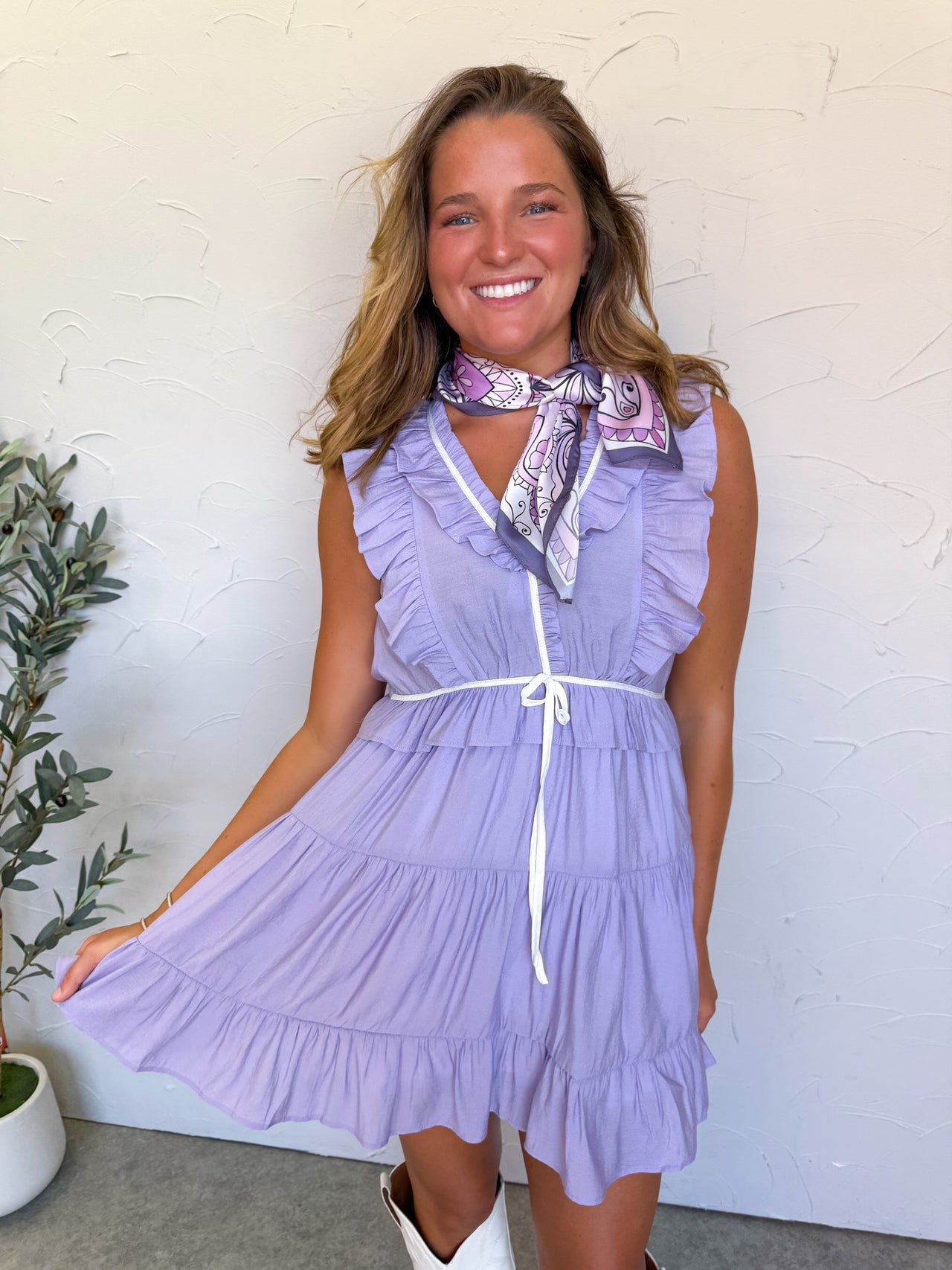 Whimsy And Wonderful Ruffle Mini Dress