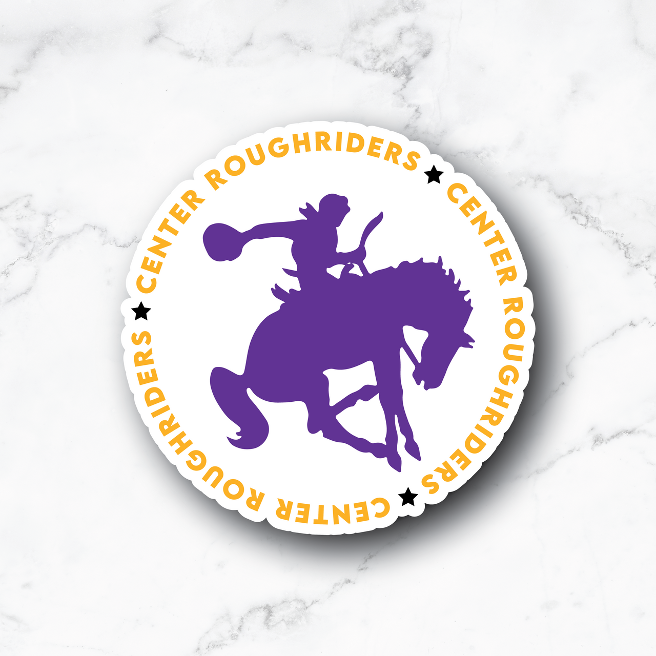 Center Roughriders Logo Sticker