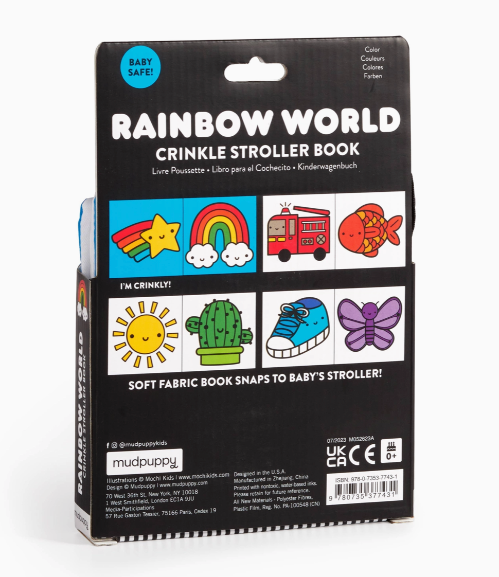Rainbow World Crinkle Fabric Stroller Book