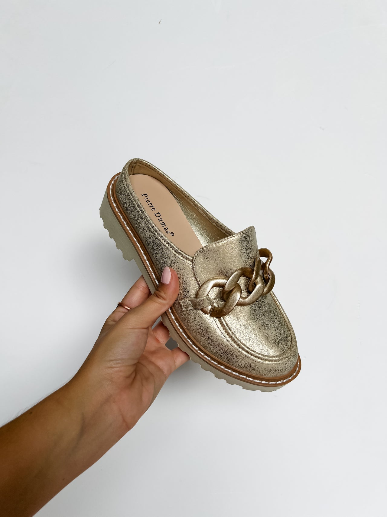 Mora Gold Loafers