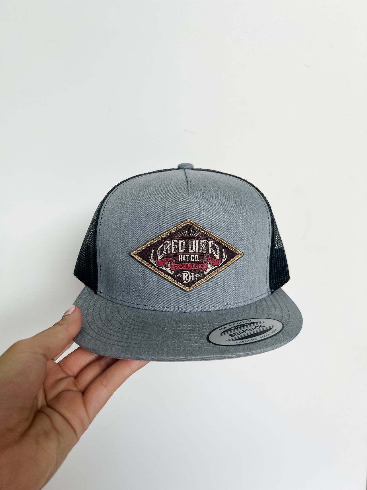 Antlers Hat- Grey/Black