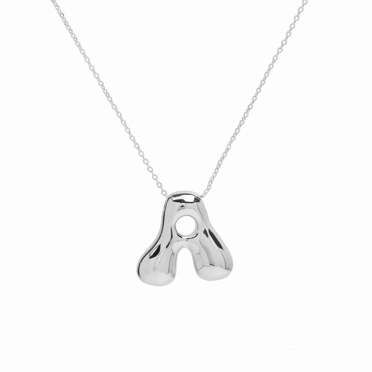 Silver Waterdrop Link Chain 18K Necklace