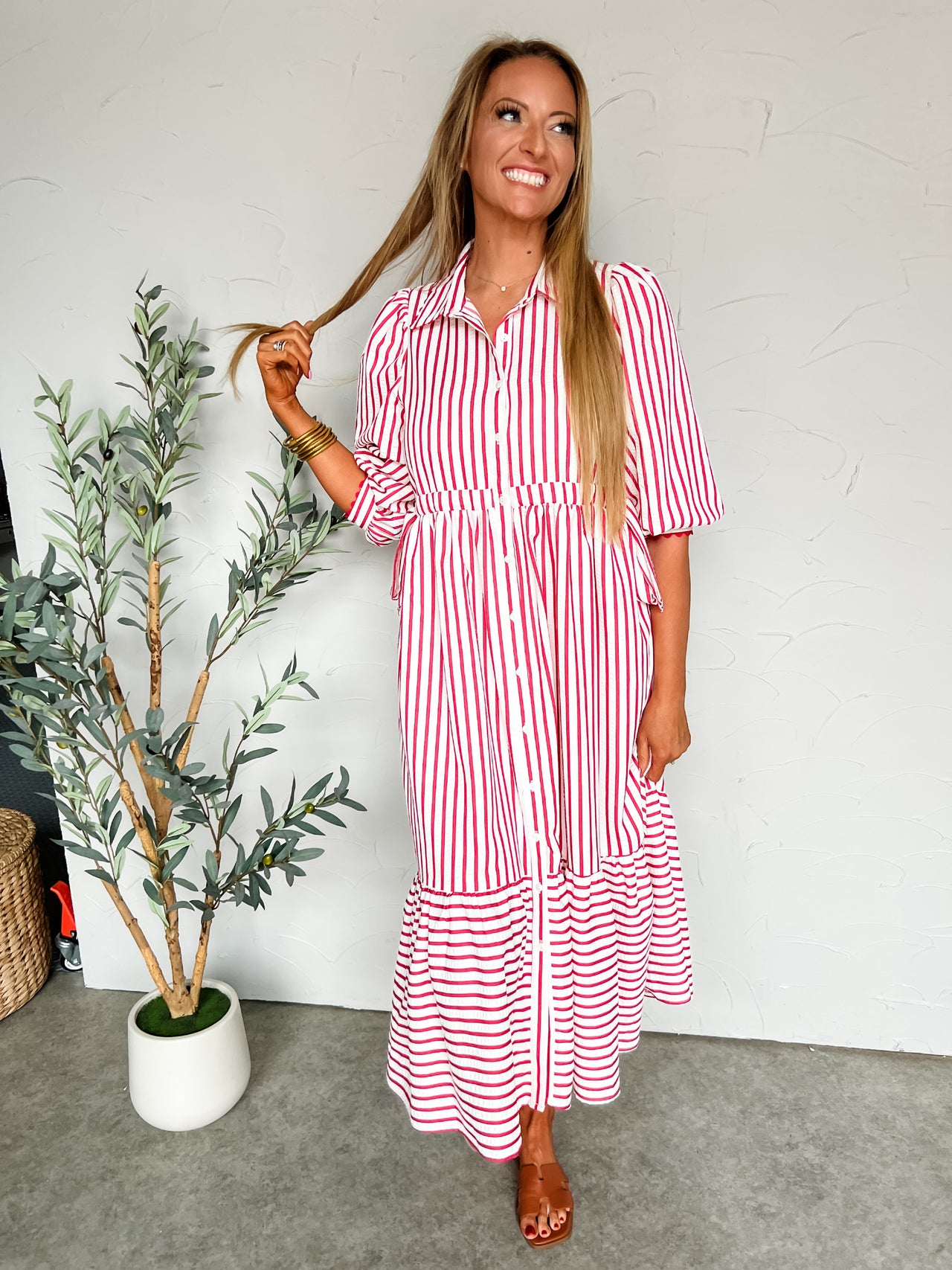 Dance It Out Red Midi Dress