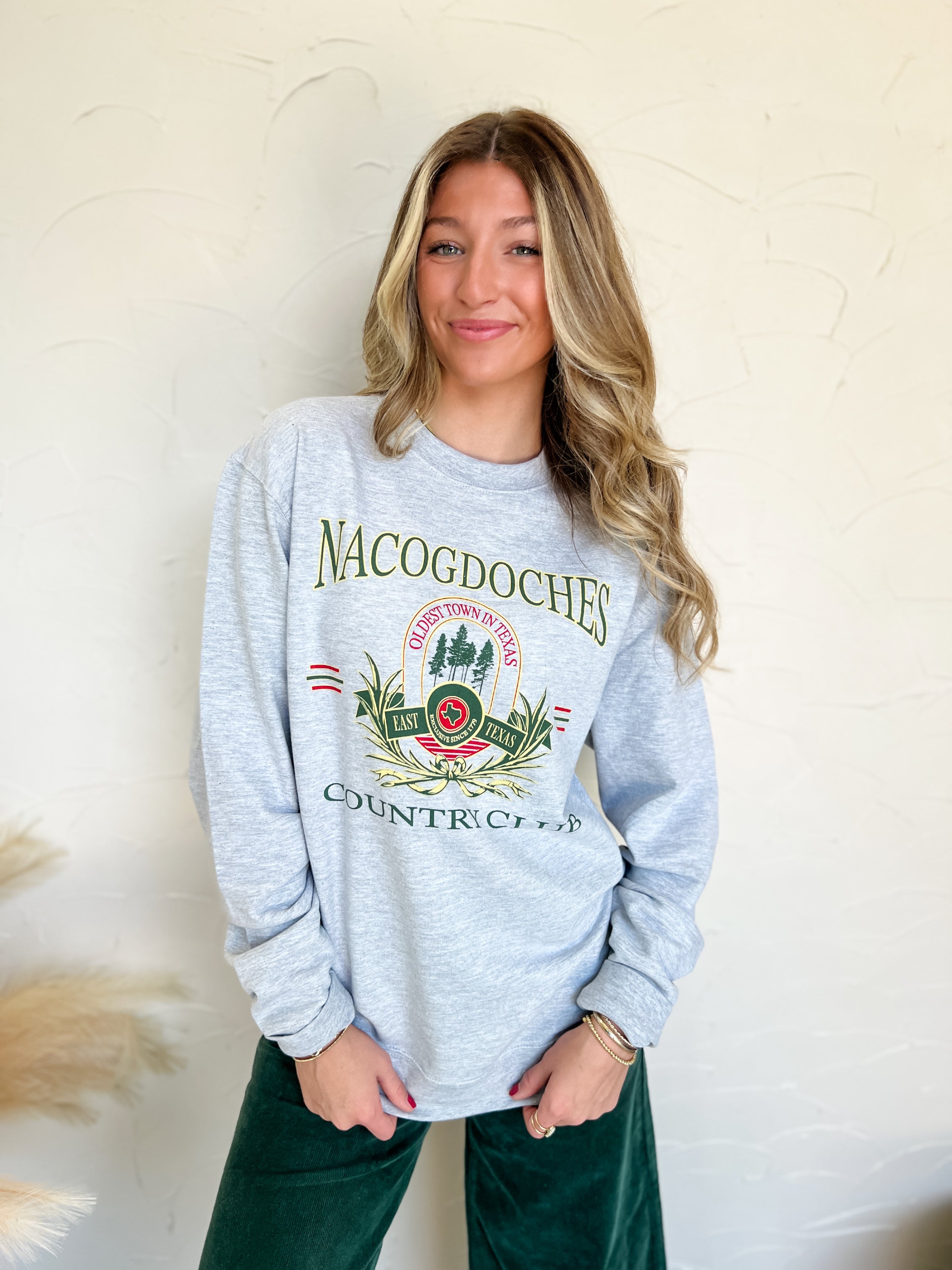 【  JEANS】INSTITUTIONAL LOGO BRUSHED SWEATSHIRT Graphic Sweatshirts