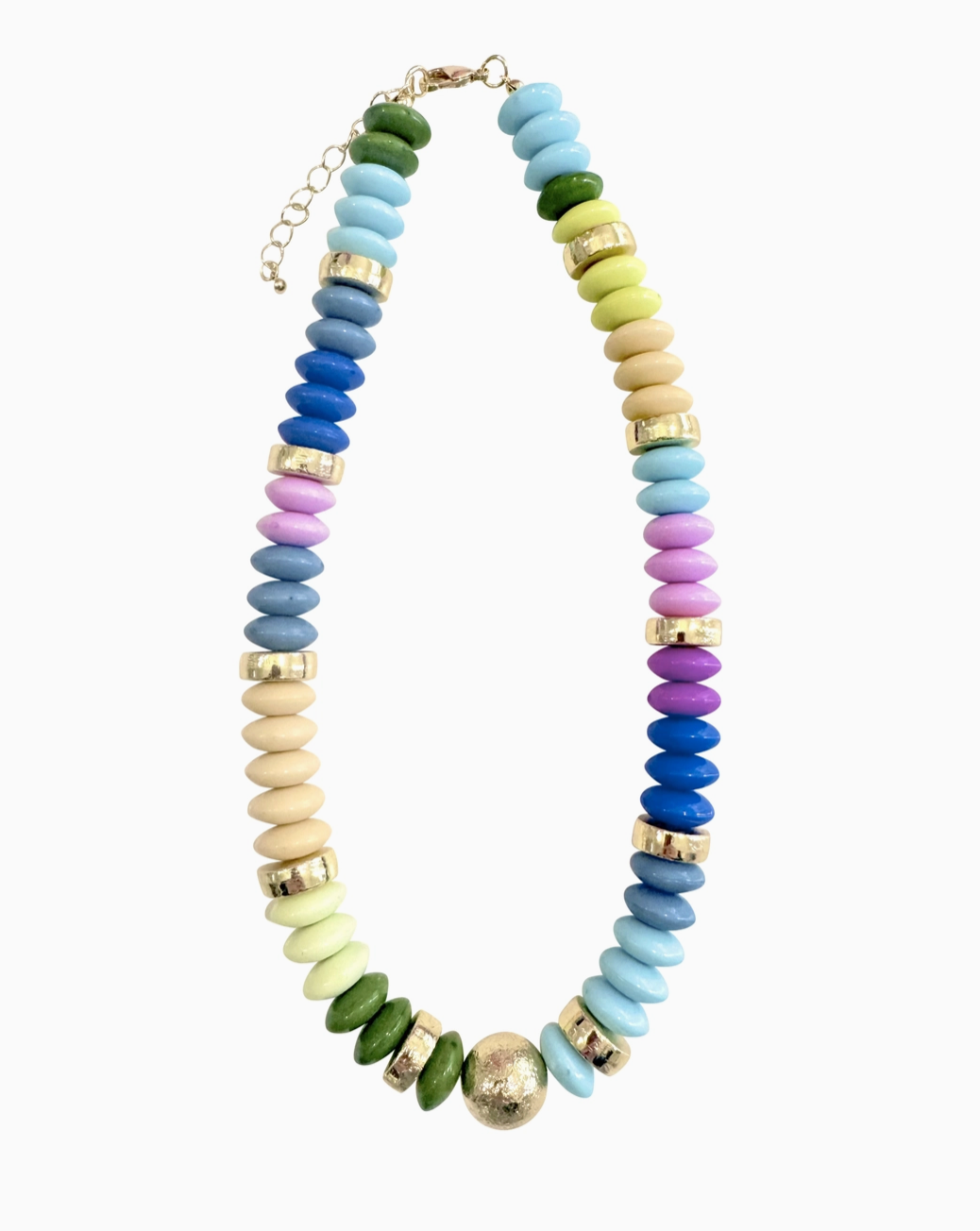 {Gemelli} Tobie Beaded Disc Necklace- Pastel