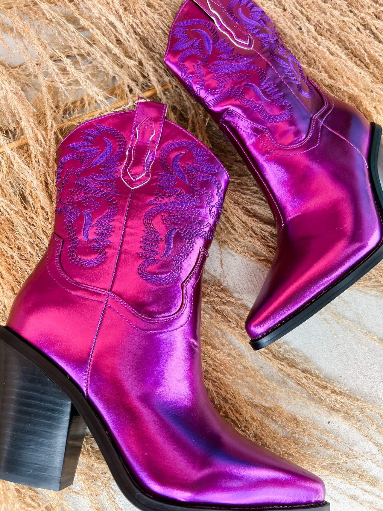 Sergio Purple Metallic Boots